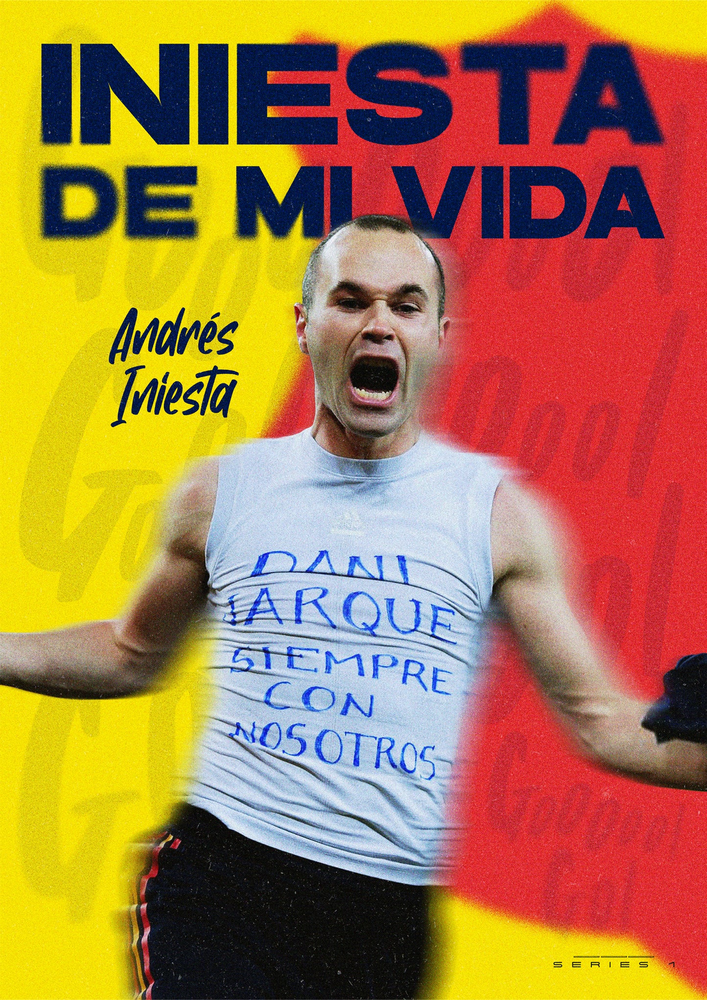 Classic Football Prints Series 1 Andrés Iniesta
