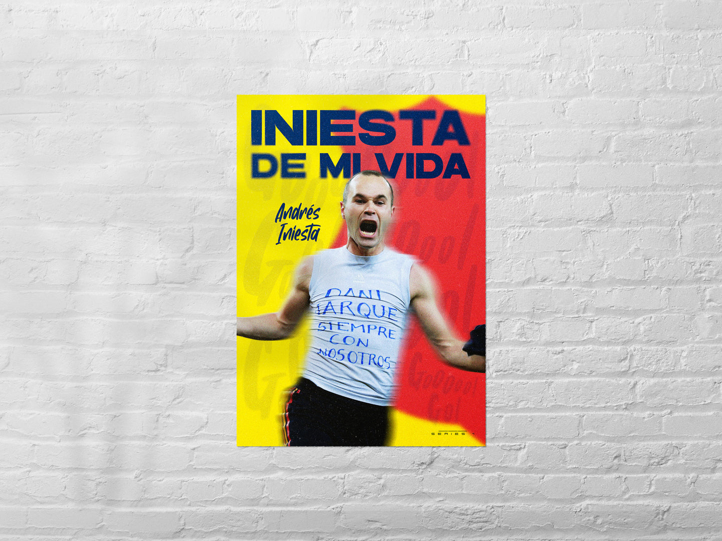 Classic Football Prints Series 1 Andrés Iniesta