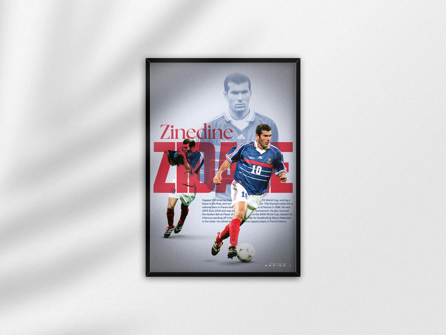 Classic Football Prints Series 1 Zinedine Zidane