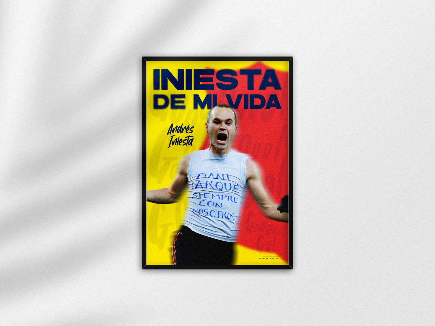 Classic Football Prints Series 1 Andrés Iniesta